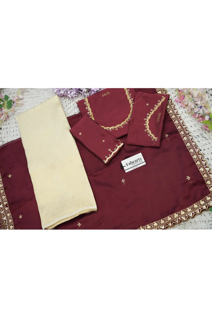 Beautiful South Indian Style Half Saree with Beads Work Blouse and Dupatta for Women | Sanskruti
