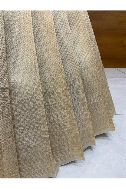 Beautiful South Indian Style Half Saree with Beads Work Blouse and Dupatta for Women | Sanskruti