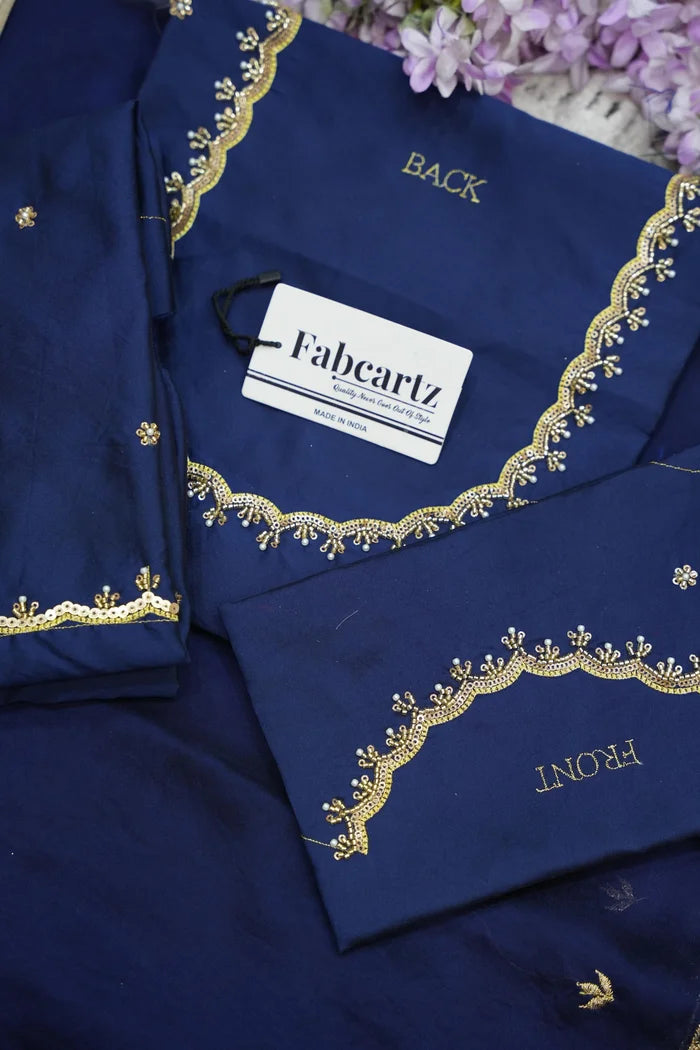 Beautiful South Indian Style Half Saree with Beads Work Blouse and Dupatta for Women | Sanskruti
