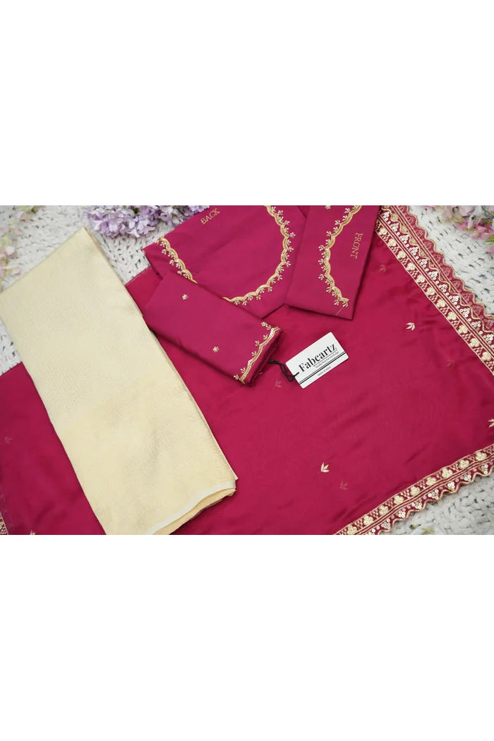 Beautiful South Indian Style Half Saree with Beads Work Blouse and Dupatta for Women | Sanskruti