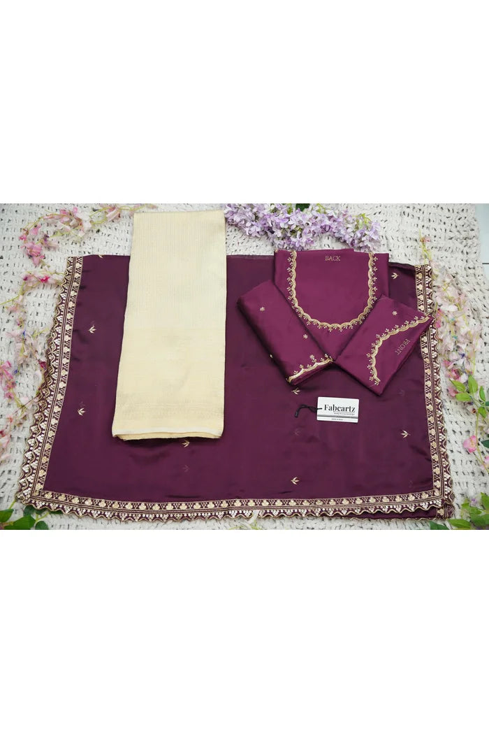 Beautiful South Indian Style Half Saree with Beads Work Blouse and Dupatta for Women | Sanskruti Kv