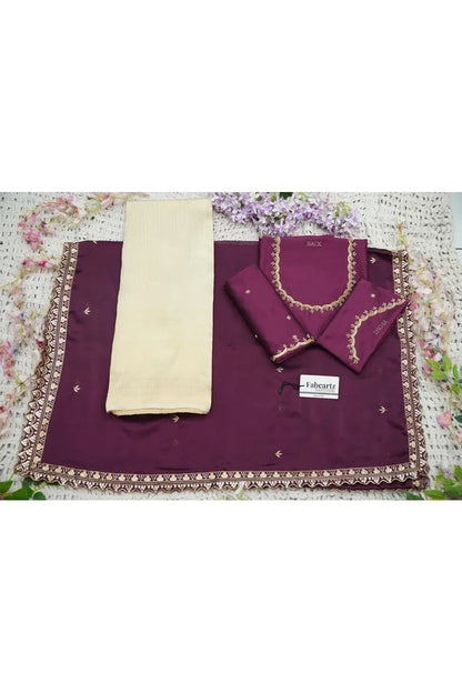 Beautiful South Indian Style Half Saree with Beads Work Blouse and Dupatta for Women | Sanskruti