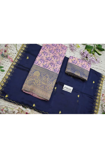 Beautiful South Indian Style Half Saree with Embroidery Blouse and Dupatta for Women | Atreyi
