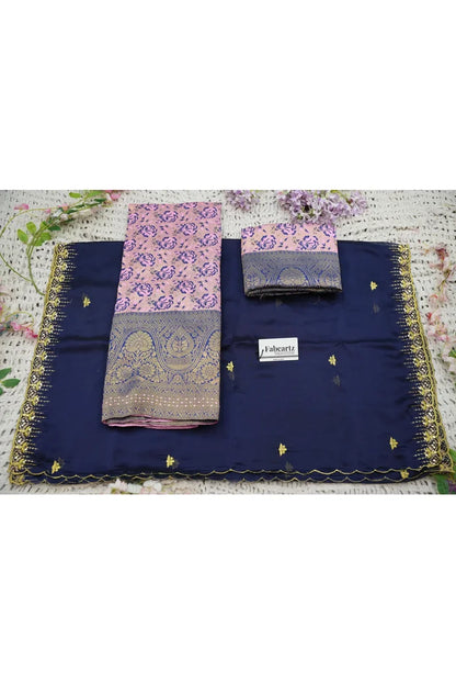 Beautiful South Indian Style Half Saree with Embroidery Blouse and Dupatta for Women | Atreyi