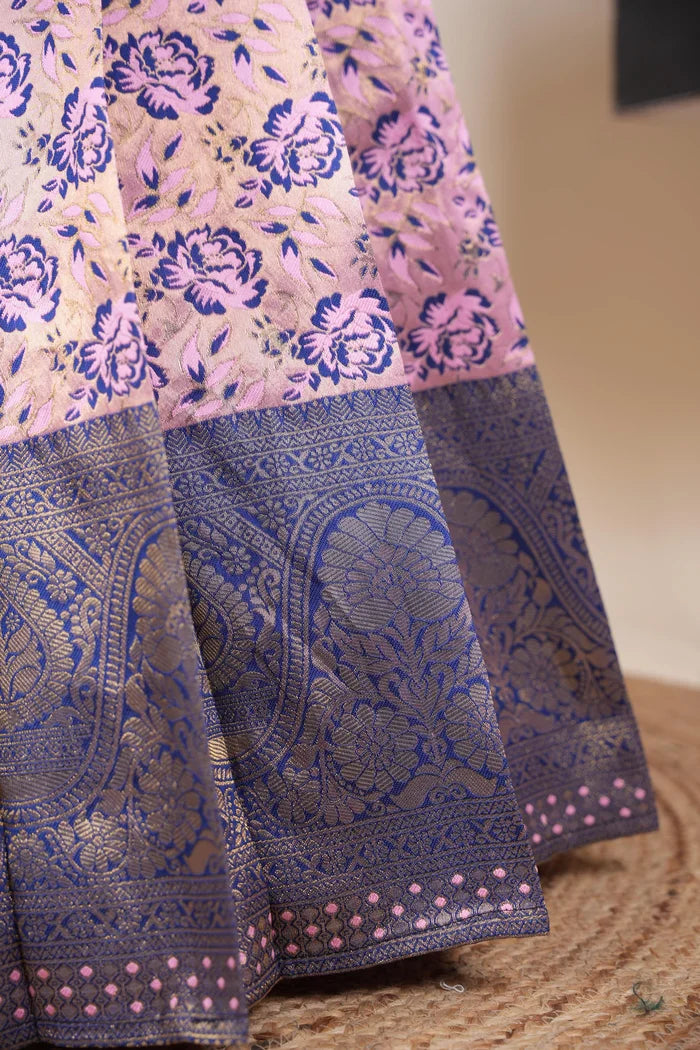 దక్షిణ భారత పండుగ సాంప్రదాయ హాఫ్ చీర (ఛవి) 