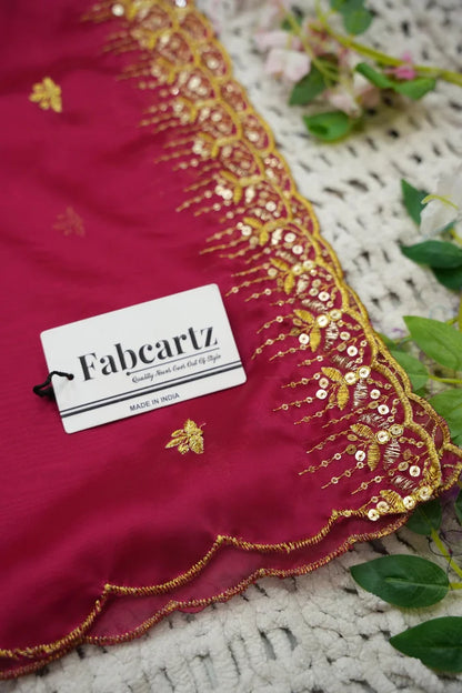 Beautiful South Indian Style Half Saree with Embroidery Blouse and Dupatta for Women | Atreyi
