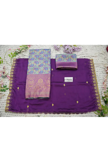 Beautiful South Indian Style Half Saree with Embroidery Blouse and Dupatta for Women | Atreyi