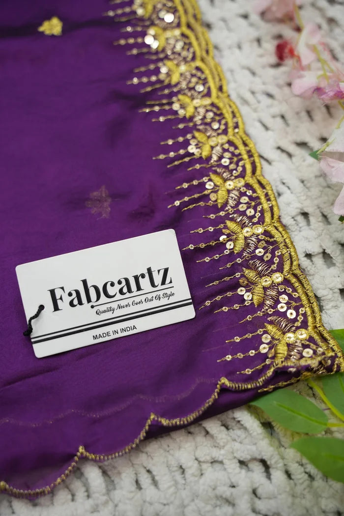 Beautiful South Indian Style Half Saree with Embroidery Blouse and Dupatta for Women | Atreyi