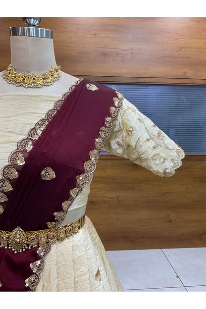 దక్షిణ భారత పండుగ సాంప్రదాయ హాఫ్ చీర (ఛవి) 