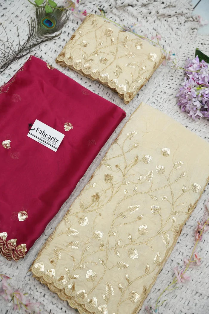 దక్షిణ భారత పండుగ సాంప్రదాయ హాఫ్ చీర (ఛవి) 