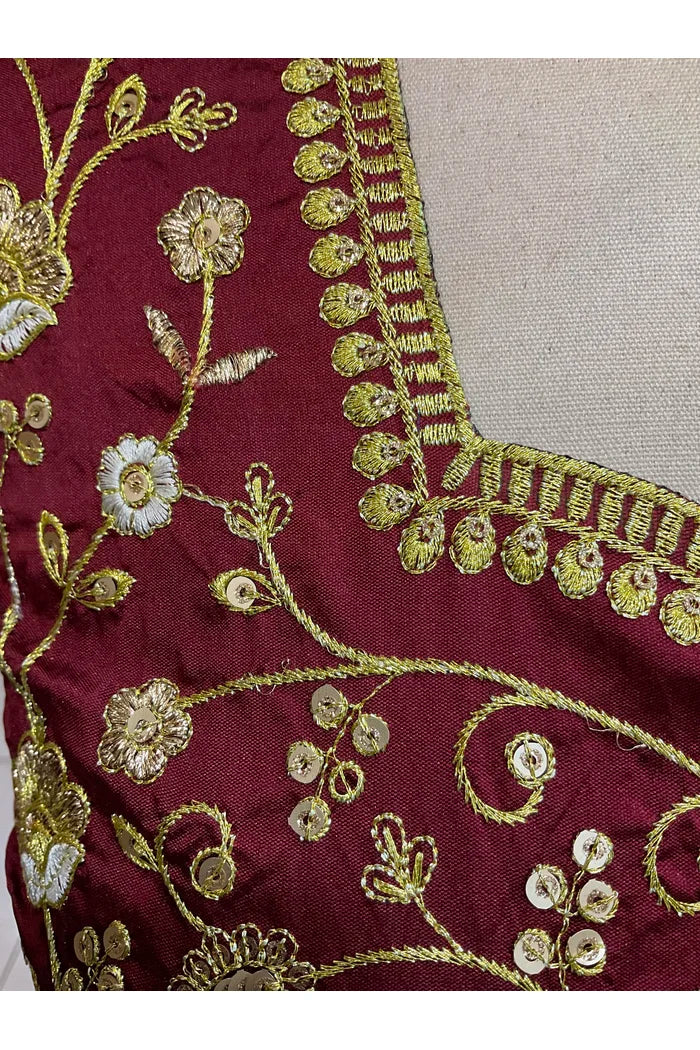Beautiful South Indian Style Half Saree with Embroidery Blouse and Dupatta for Women | Ishita
