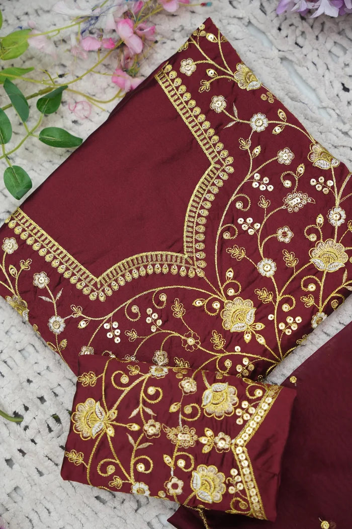 Beautiful South Indian Style Half Saree with Embroidery Blouse and Dupatta for Women | Ishita