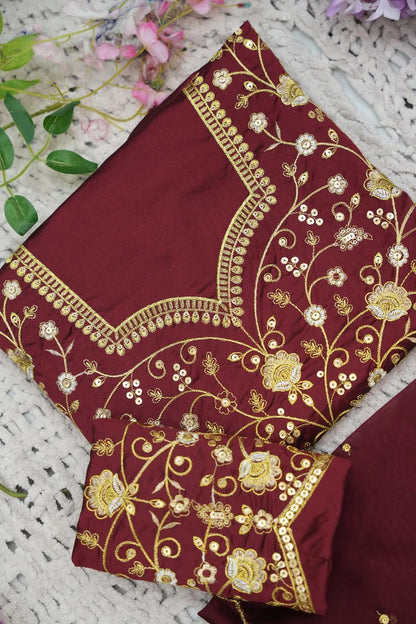 Beautiful South Indian Style Half Saree with Embroidery Blouse and Dupatta for Women | Ishita