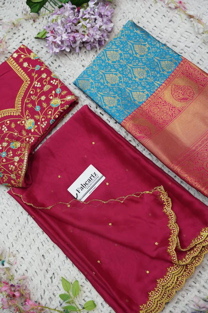 దక్షిణ భారత పండుగ సాంప్రదాయ హాఫ్ చీర (ఛవి) 