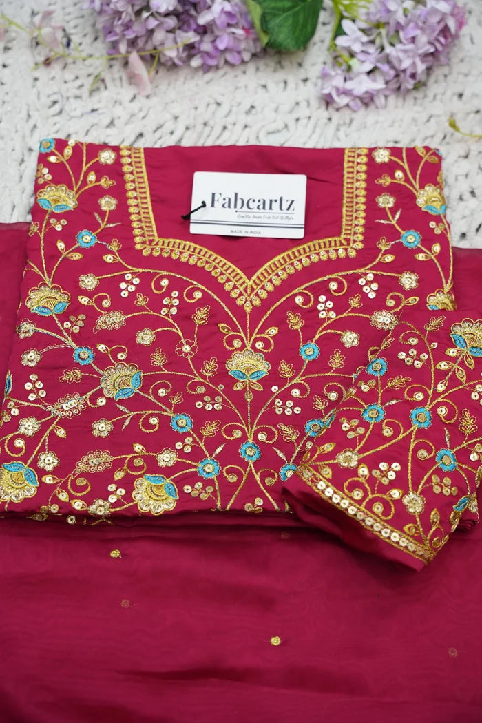 Beautiful South Indian Style Half Saree with Embroidery Blouse and Dupatta for Women | Ishita