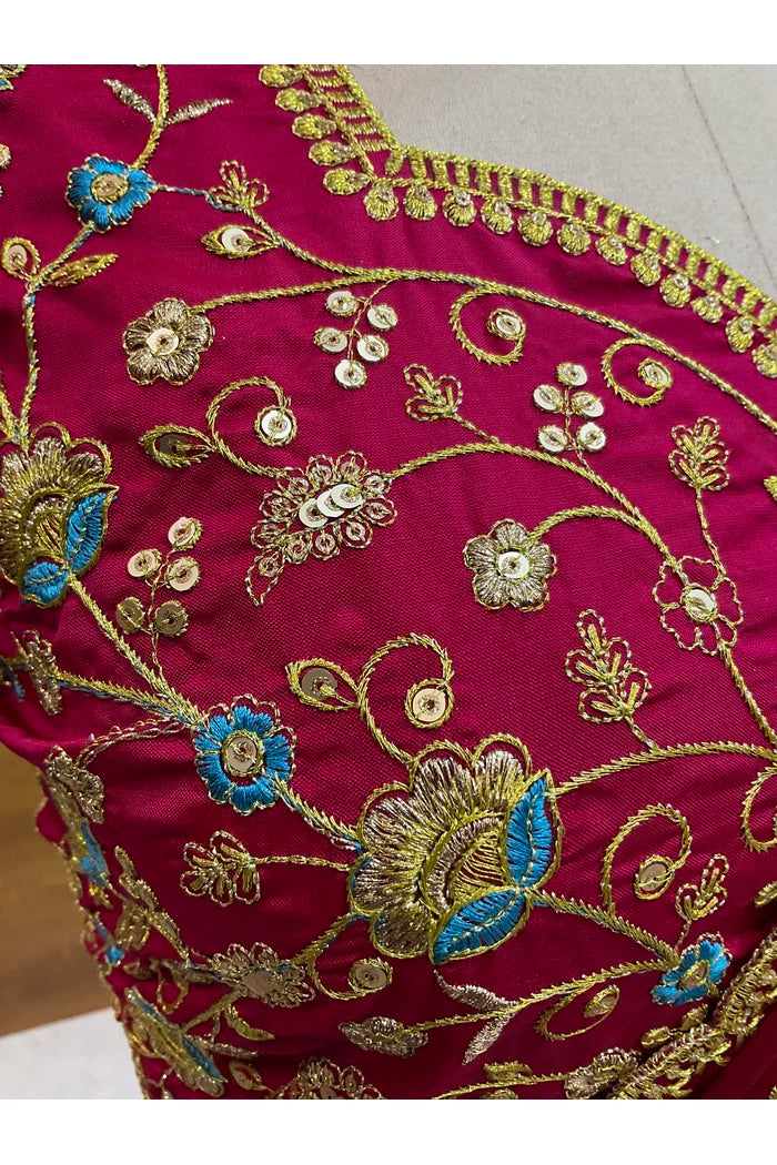 Beautiful South Indian Style Half Saree with Embroidery Blouse and Dupatta for Women | Ishita