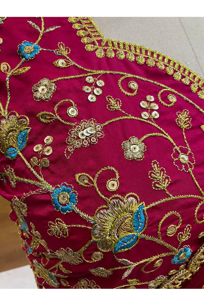 Beautiful South Indian Style Half Saree with Embroidery Blouse and Dupatta for Women | Ishita