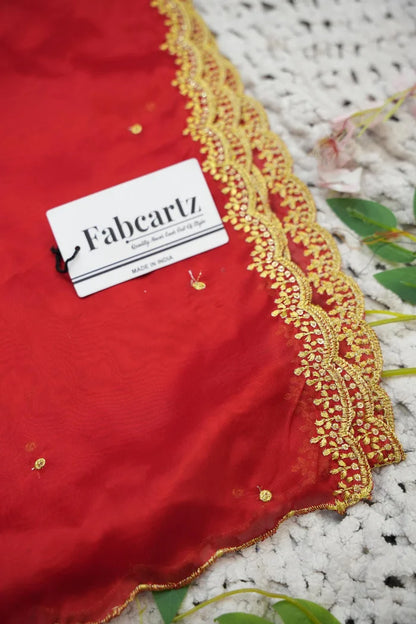 Beautiful South Indian Style Half Saree with Embroidery Blouse and Dupatta for Women | Ishita