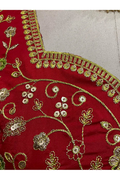 Beautiful South Indian Style Half Saree with Embroidery Blouse and Dupatta for Women | Ishita