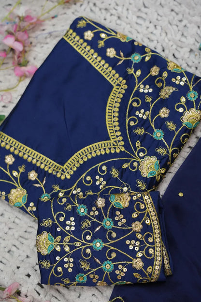 Beautiful South Indian Style Half Saree with Embroidery Blouse and Dupatta for Women | Ishita
