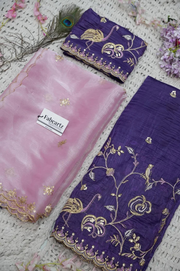 దక్షిణ భారత పండుగ సాంప్రదాయ హాఫ్ చీర (ఛవి) 