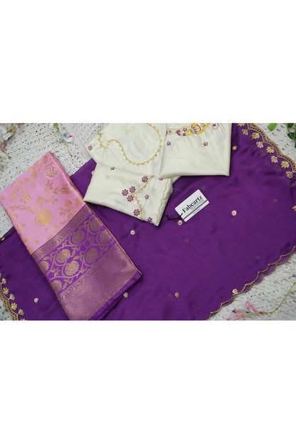 దక్షిణ భారత పండుగ సాంప్రదాయ హాఫ్ చీర (ఛవి) 