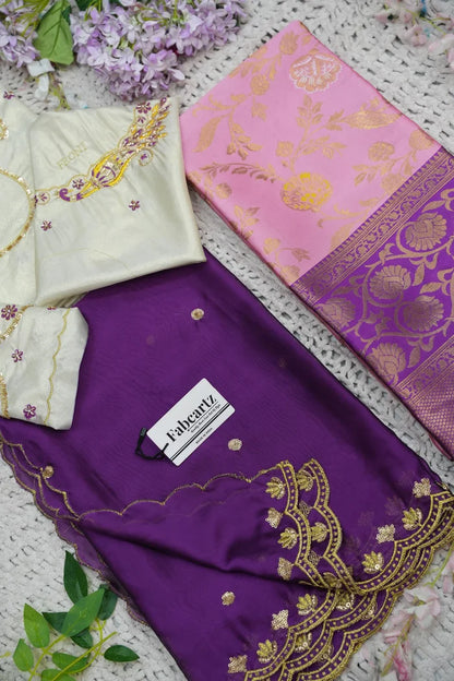 దక్షిణ భారత పండుగ సాంప్రదాయ హాఫ్ చీర (ఛవి) 