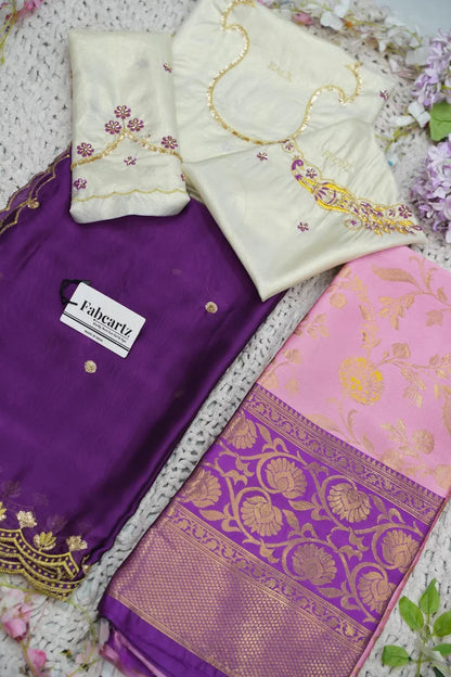 దక్షిణ భారత పండుగ సాంప్రదాయ హాఫ్ చీర (ఛవి) 