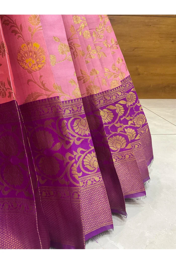 దక్షిణ భారత పండుగ సాంప్రదాయ హాఫ్ చీర (ఛవి) 