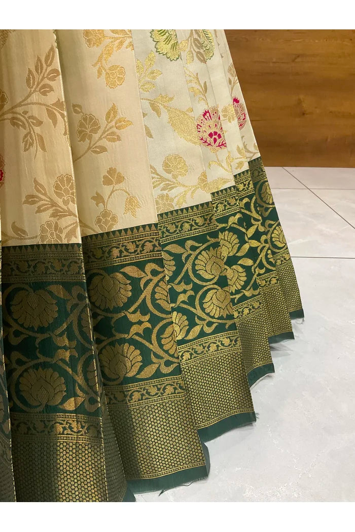 దక్షిణ భారత పండుగ సాంప్రదాయ హాఫ్ చీర (ఛవి) 