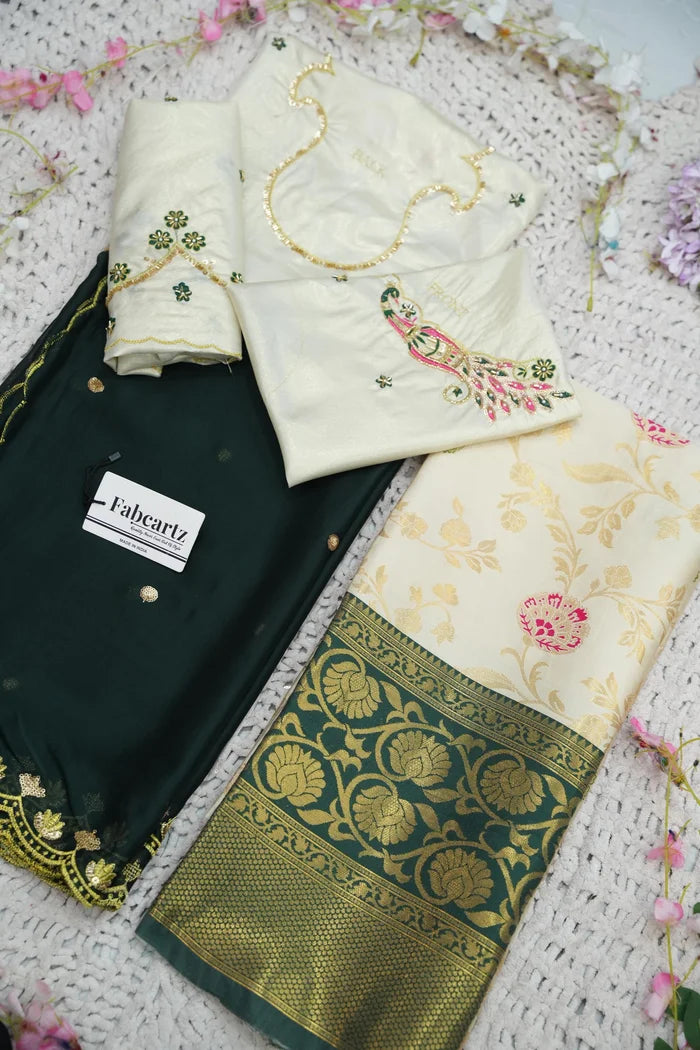 దక్షిణ భారత పండుగ సాంప్రదాయ హాఫ్ చీర (ఛవి) 