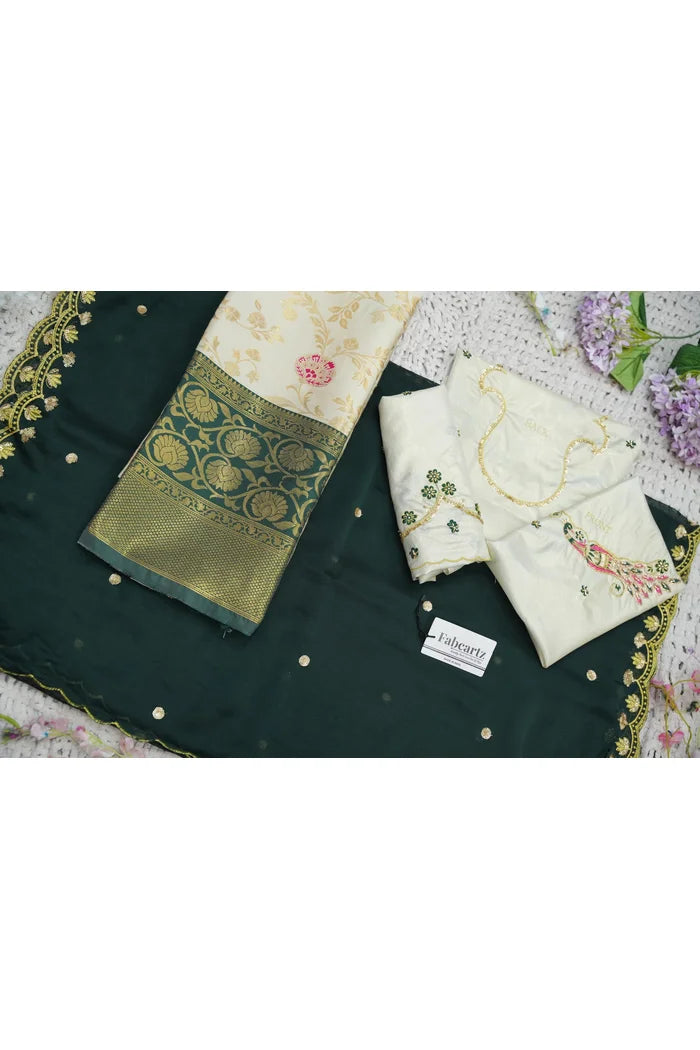 దక్షిణ భారత పండుగ సాంప్రదాయ హాఫ్ చీర (ఛవి) 