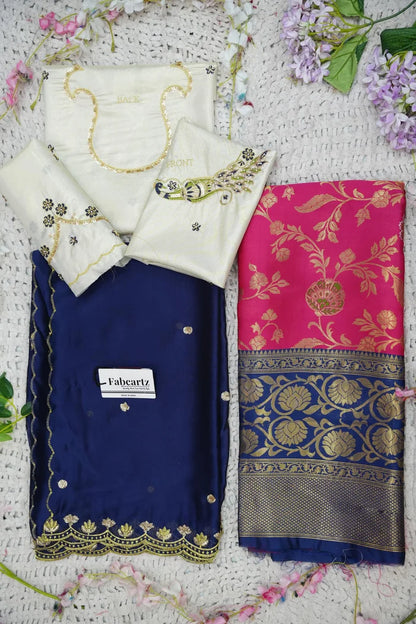 దక్షిణ భారత పండుగ సాంప్రదాయ హాఫ్ చీర (ఛవి) 