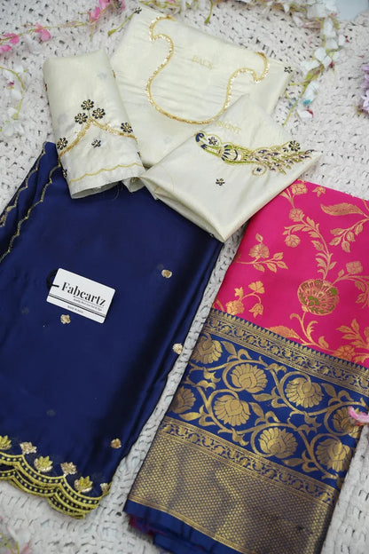 దక్షిణ భారత పండుగ సాంప్రదాయ హాఫ్ చీర (ఛవి) 