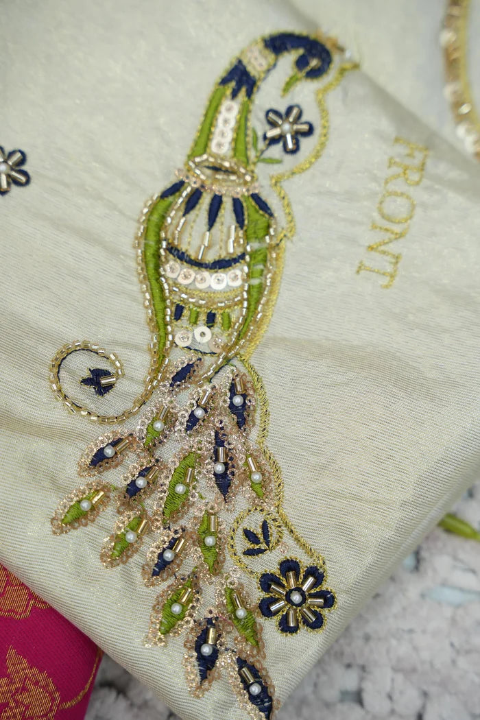 దక్షిణ భారత పండుగ సాంప్రదాయ హాఫ్ చీర (ఛవి) 