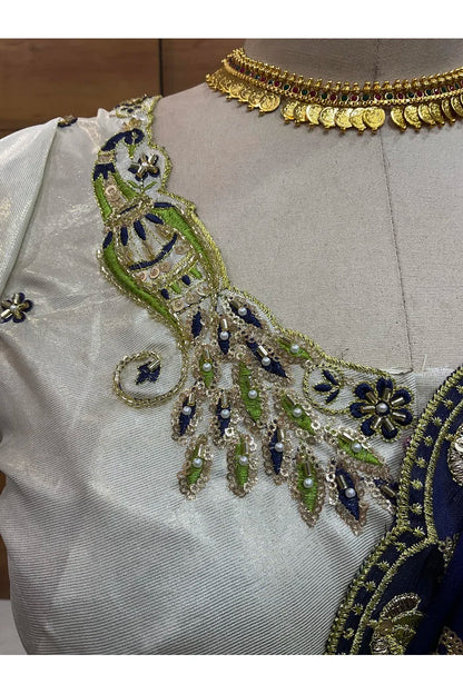 దక్షిణ భారత పండుగ సాంప్రదాయ హాఫ్ చీర (ఛవి) 