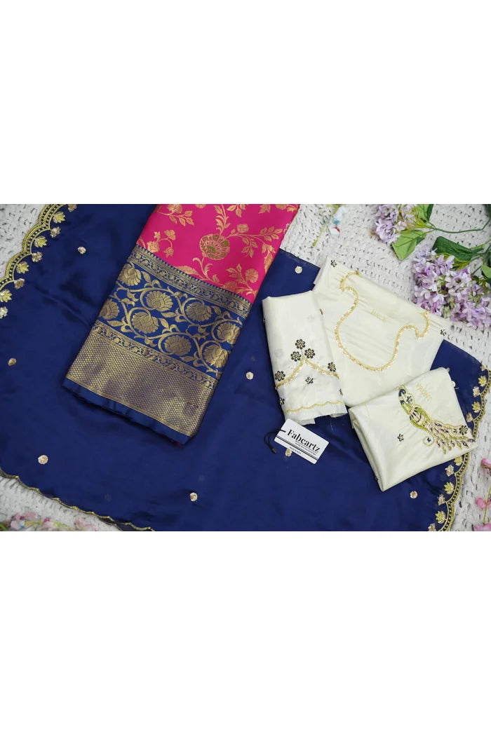 దక్షిణ భారత పండుగ సాంప్రదాయ హాఫ్ చీర (ఛవి) 