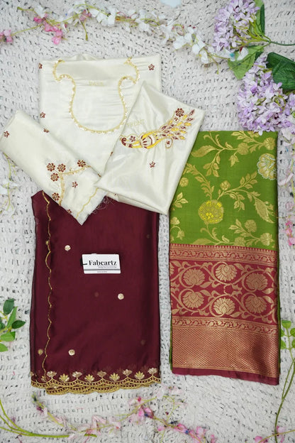 దక్షిణ భారత పండుగ సాంప్రదాయ హాఫ్ చీర (ఛవి) 