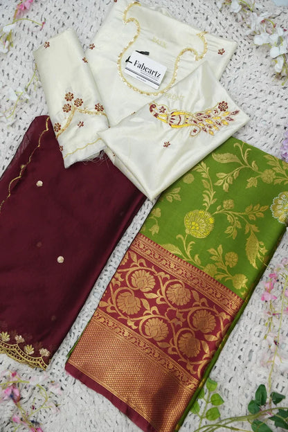 దక్షిణ భారత పండుగ సాంప్రదాయ హాఫ్ చీర (ఛవి) 