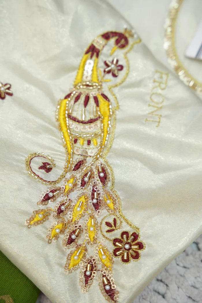 దక్షిణ భారత పండుగ సాంప్రదాయ హాఫ్ చీర (ఛవి) 