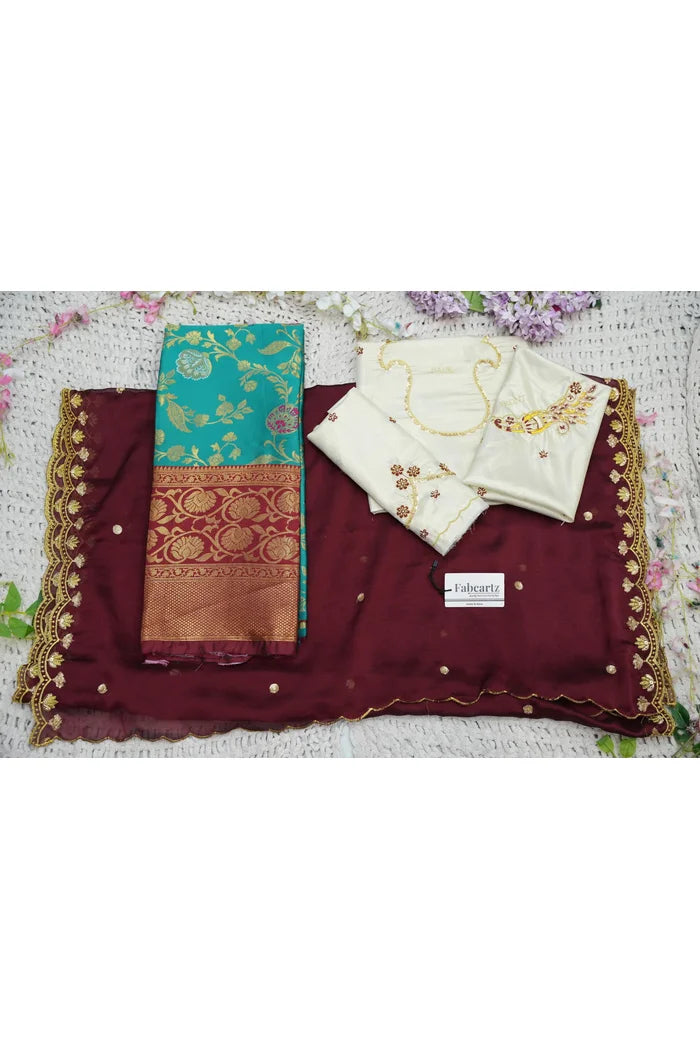 దక్షిణ భారత పండుగ సాంప్రదాయ హాఫ్ చీర (ఛవి) 