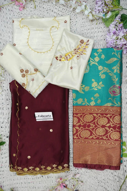 దక్షిణ భారత పండుగ సాంప్రదాయ హాఫ్ చీర (ఛవి) 