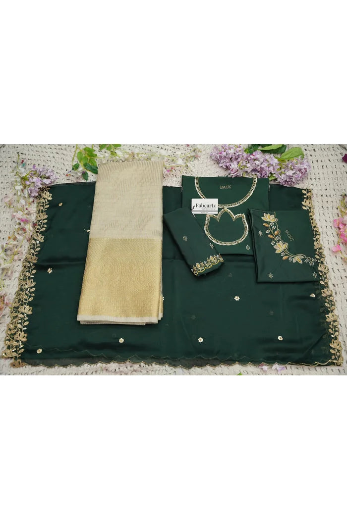 దక్షిణ భారత పండుగ సాంప్రదాయ హాఫ్ చీర (ఛవి) 