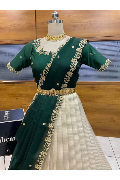 దక్షిణ భారత పండుగ సాంప్రదాయ హాఫ్ చీర (ఛవి) 