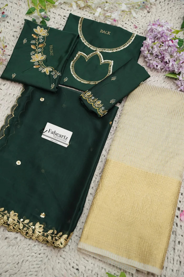 దక్షిణ భారత పండుగ సాంప్రదాయ హాఫ్ చీర (ఛవి) 