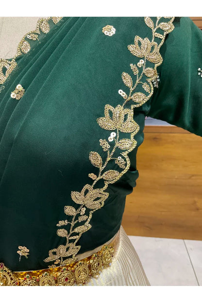 దక్షిణ భారత పండుగ సాంప్రదాయ హాఫ్ చీర (ఛవి) 