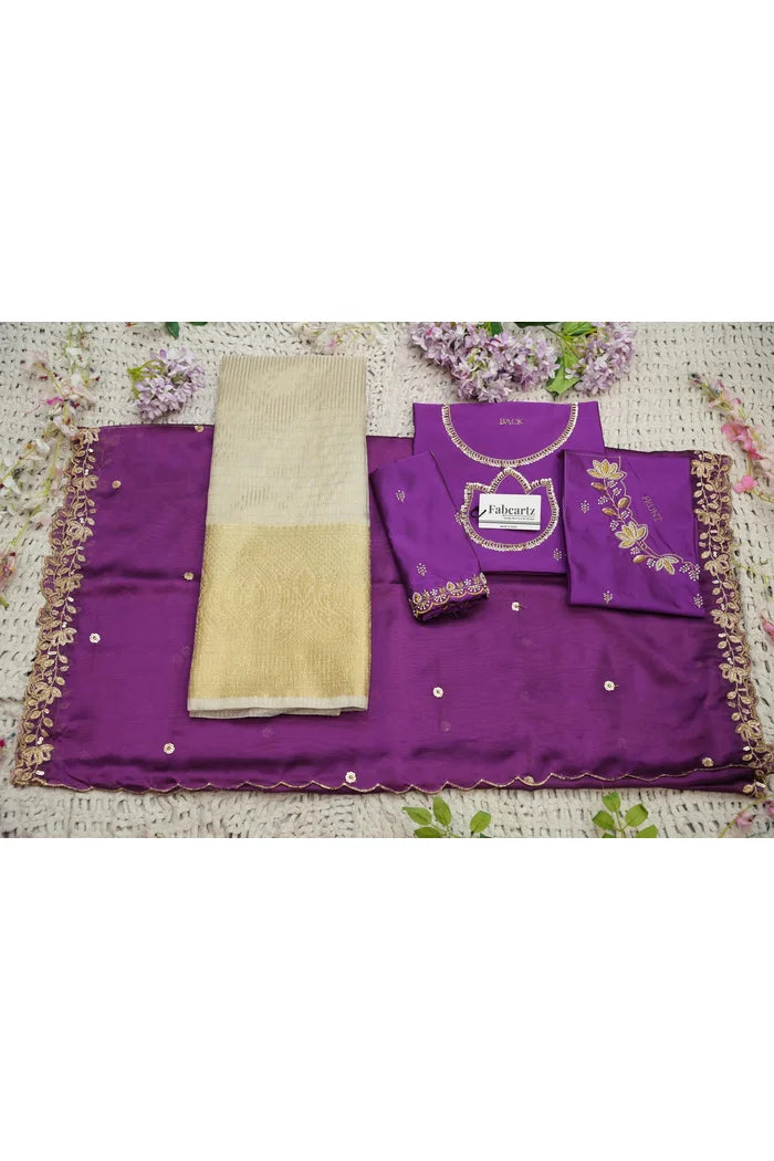 దక్షిణ భారత పండుగ సాంప్రదాయ హాఫ్ చీర (ఛవి) 