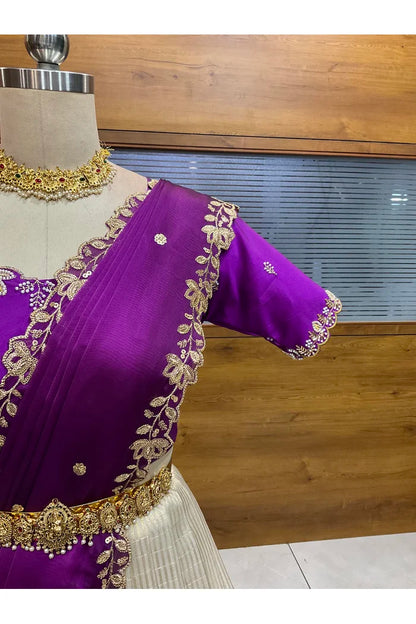 దక్షిణ భారత పండుగ సాంప్రదాయ హాఫ్ చీర (ఛవి) 