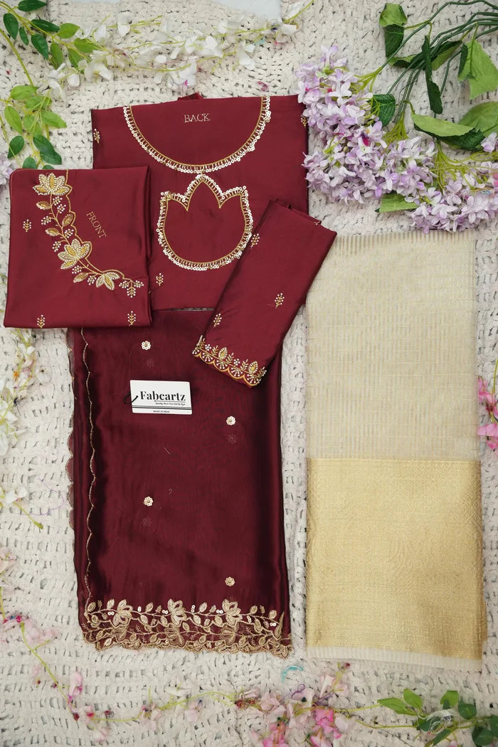 దక్షిణ భారత పండుగ సాంప్రదాయ హాఫ్ చీర (ఛవి) 