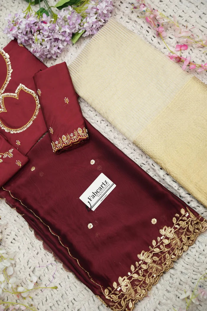 దక్షిణ భారత పండుగ సాంప్రదాయ హాఫ్ చీర (ఛవి) 